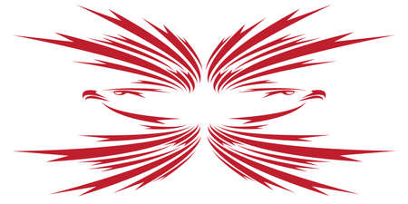 Eagles symbol isolated on white for design - also as emblem or logoのイラスト素材