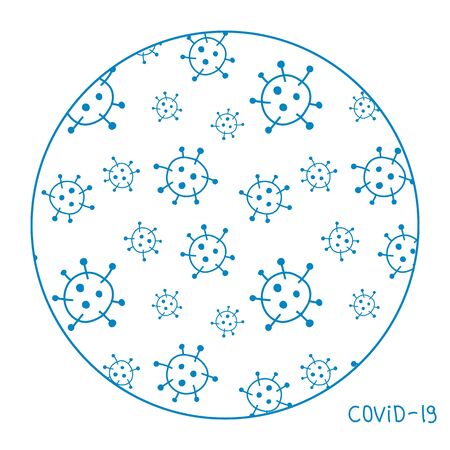 Coronavirus bacteria 2019-nCoV on a white background. New coronavirus bacteria.のイラスト素材
