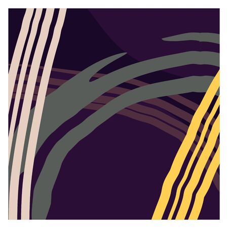 A set of twelve abstract isolated backgrounds. Hand-drawn brush strokes and scribble objects. Modern fashion vector illustration. Soft purple sand tones. Stock vector illustration. Copy spaceのイラスト素材