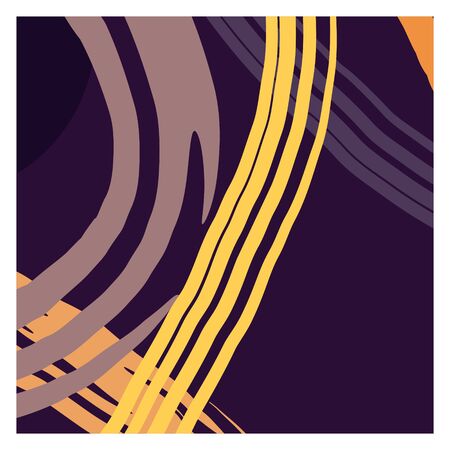 A set of twelve abstract isolated backgrounds. Hand-drawn brush strokes and scribble objects. Modern fashion vector illustration. Soft purple sand tones. Stock vector illustration. Copy spaceのイラスト素材