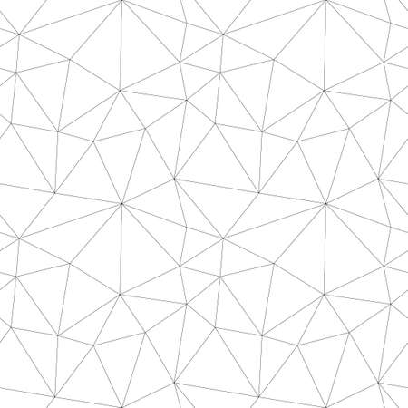 Abstract seamless polygonal background with thin black lines. White background with a geometric...