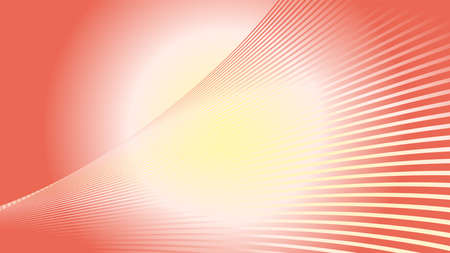 Abstract red background with thin lines. Bright yellow sun. The transition from blue to white. Minimalist style. The site, wallpaper, design of booklets, leaflets. Vector illustrationのイラスト素材