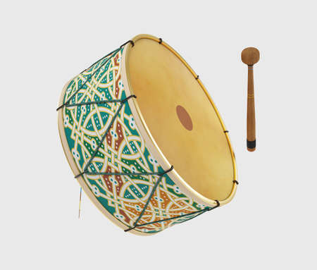Ramadan drum 3D rendered, Ramadan concept, Muslim religious month