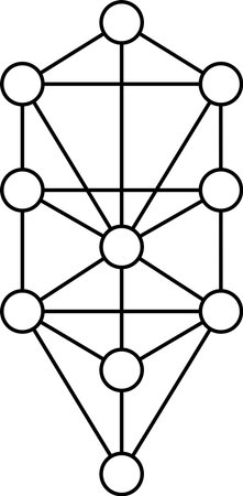 Tree of life symbol vector isolated on white background. Sacred geometry symbol conceptのイラスト素材