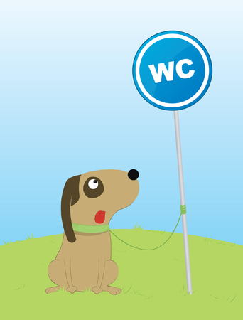 Dog and natureのイラスト素材