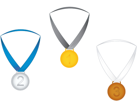 sports competition medalsのイラスト素材