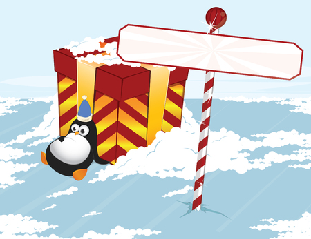 Christmas penguinのイラスト素材