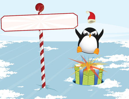 Christmas penguinのイラスト素材