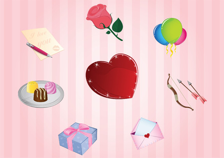 Valentines day iconのイラスト素材