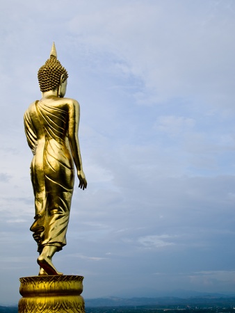 Buddha standing on a mountain Wat Phra That Khao Noi  Nan-Thailand の写真素材