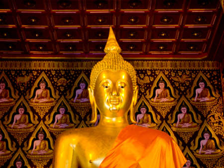 Buddha image in Traditional Thai style which is in Wat Suantan (Nan-Thailand)3のeditorial素材