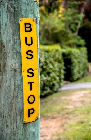 Bus stop signの写真素材