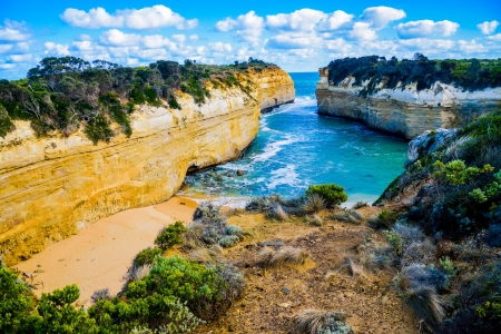 The Loch Ard Gorge Lookout in Great Ocean Road Australiaの写真素材