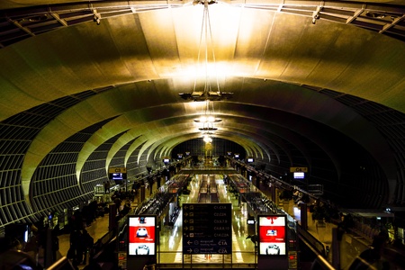 Night boarding in Thailand international airport3のeditorial素材