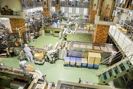 SAPPORO, JAPAN - JULY 23 Operators work in Chocolate factory on July 23, 2013 in Sapporo, Japan  Japanese company which make famous chocolate in Japan4のeditorial素材