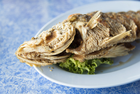 Fried fish on the plate1