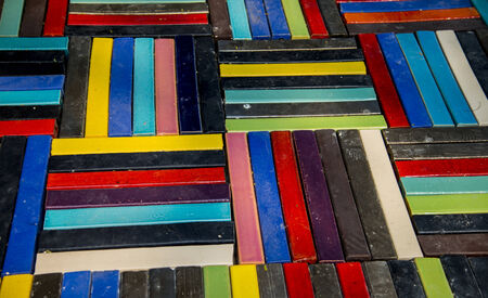 Colorful block floor pattern1