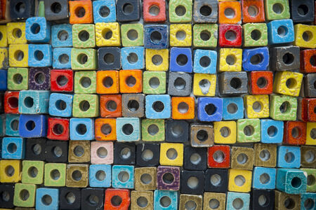 Colorful brick wall pattern5