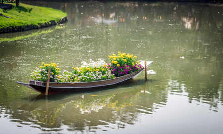 Flower in the boat1の写真素材
