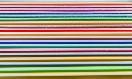 Colorful crayon pencils on the wooden floor3の写真素材