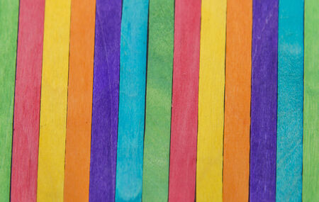Colorful wooden stripe on verticalの写真素材