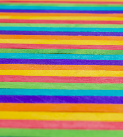 Colorful wooden stripe on horizontalの写真素材
