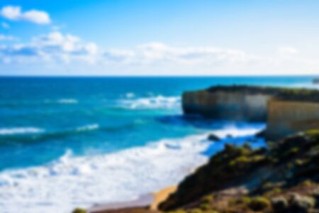 Great Ocean Road in Australia in Blur styleの写真素材