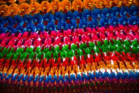 Colorful paper lantern for Lotus lantern festival in South Korea 3の写真素材