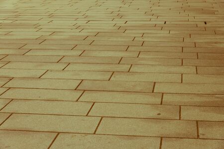 Block concrete floor pattern in Sepia styleの写真素材