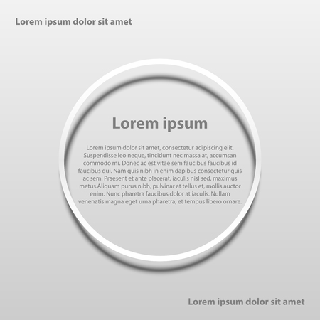 Simple white 3D ring circle for website presentation cover poster vector design infographic illustration conceptのイラスト素材