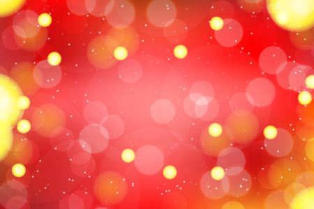 Red Bokeh glitter light blur background for vector graphic design concept ideaのイラスト素材