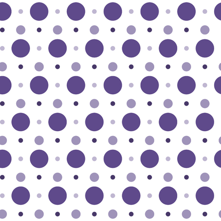 Purple polka dots pattern on white background for background vector graphic design conceptのイラスト素材