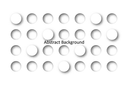 Abstract simple 3d circle tile in paper cut concept for background idea graphic design vector.のイラスト素材