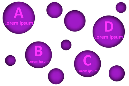 Abstract infographic white paper cut on purple background for business idea graphic design conceptのイラスト素材