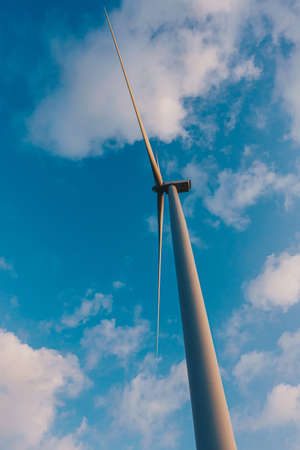 Wind Turbine in Wind farm with the blue sky for future energyの写真素材