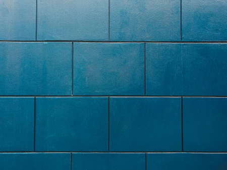 Blue brick wall pattern background conceptの写真素材