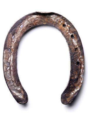 Horseshoe isolated on white background with soft drop shadowの写真素材