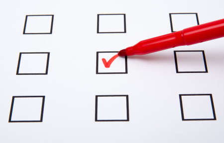 Checklist on white paperの写真素材