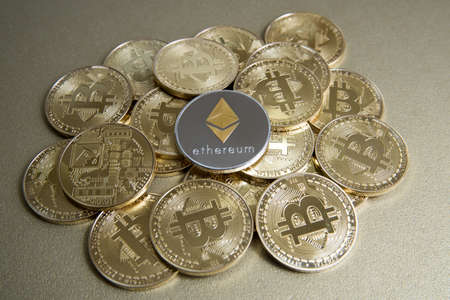 Ethereum digital currency, financial industryの写真素材