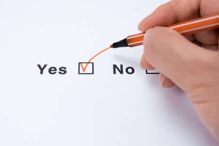 Yes And No, Yes chooseの写真素材