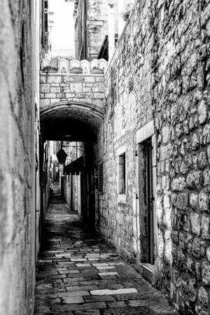 Empty street in Dubrovnikの写真素材