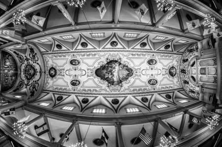 St. Louis Cathedral Ceiling Fisheye Viewのeditorial素材