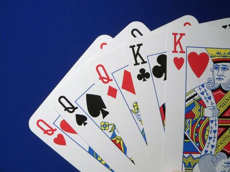 Full House on Blue Backgroundのeditorial素材