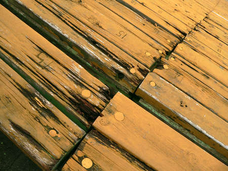Yellow Wooden Stadium Seats
