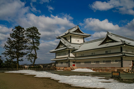 Kanazawa Castle View in Japanの写真素材