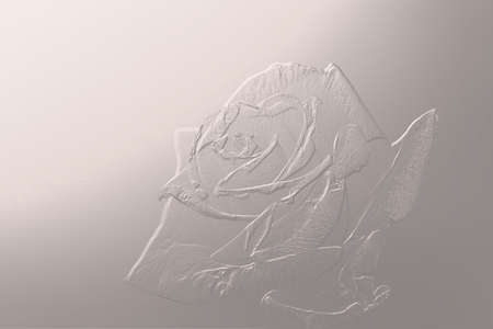 Pink beige rose flower relief backgroundの写真素材