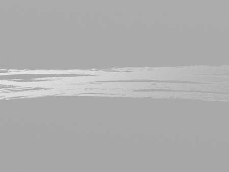 A silver horizontal line hand-painted with a brush. Gray abstract background.Japanese style.の写真素材