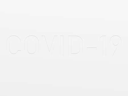 Embossed letters "covid-19". 3D illustration. 3D render.の写真素材