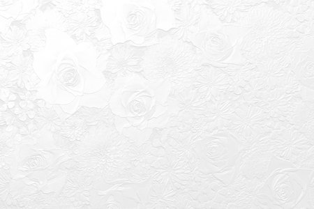 Embossed flower background. Dahlia, rose, dianthus. 3D illustration. 3D renderingの写真素材