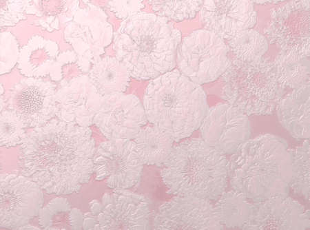Embossed flowers background. 3D illustration. 3D renderの写真素材